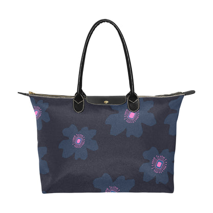 Polyester Tote Bag, Pink Hibiscus