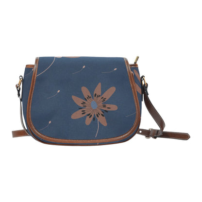 Large Crossbody Bag, Navy Dandelion