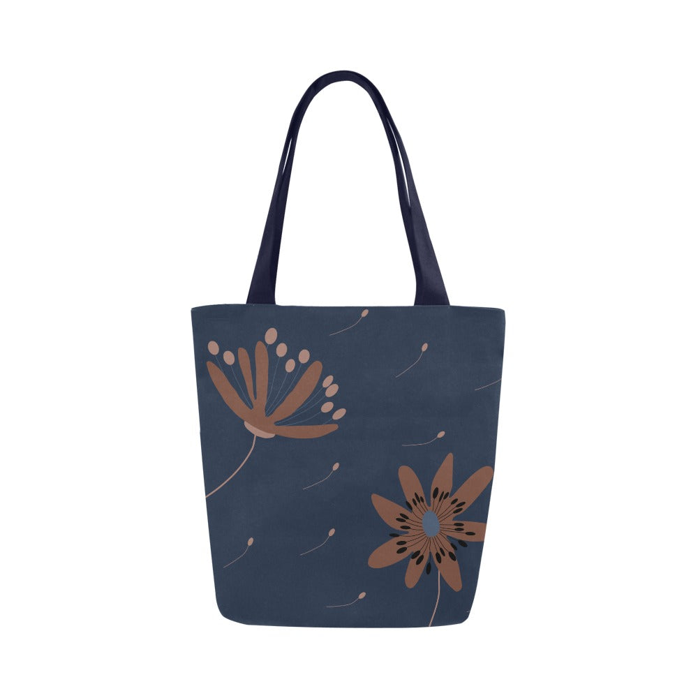 Canvas Bag Cute, Navy Dandelions