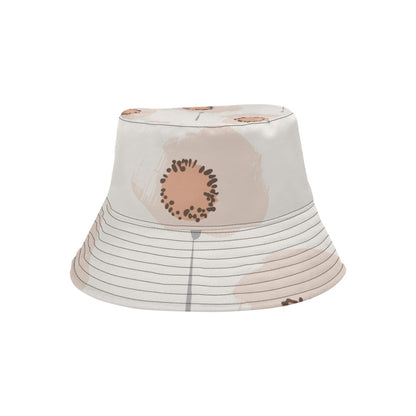 Floral Bucket Hat, Peach Poppy