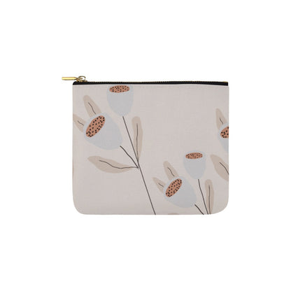 Canvas Makeup Bag Small, Grey Tulip