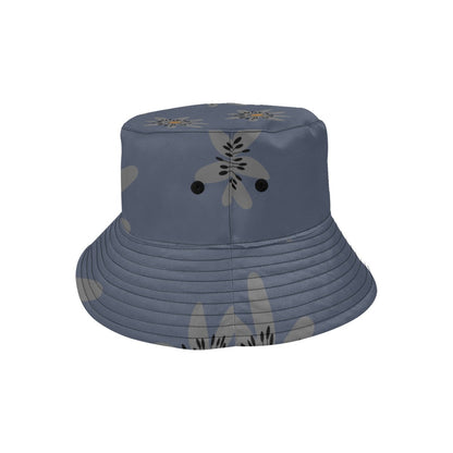 Floral Bucket Hat, Blue Dandelion