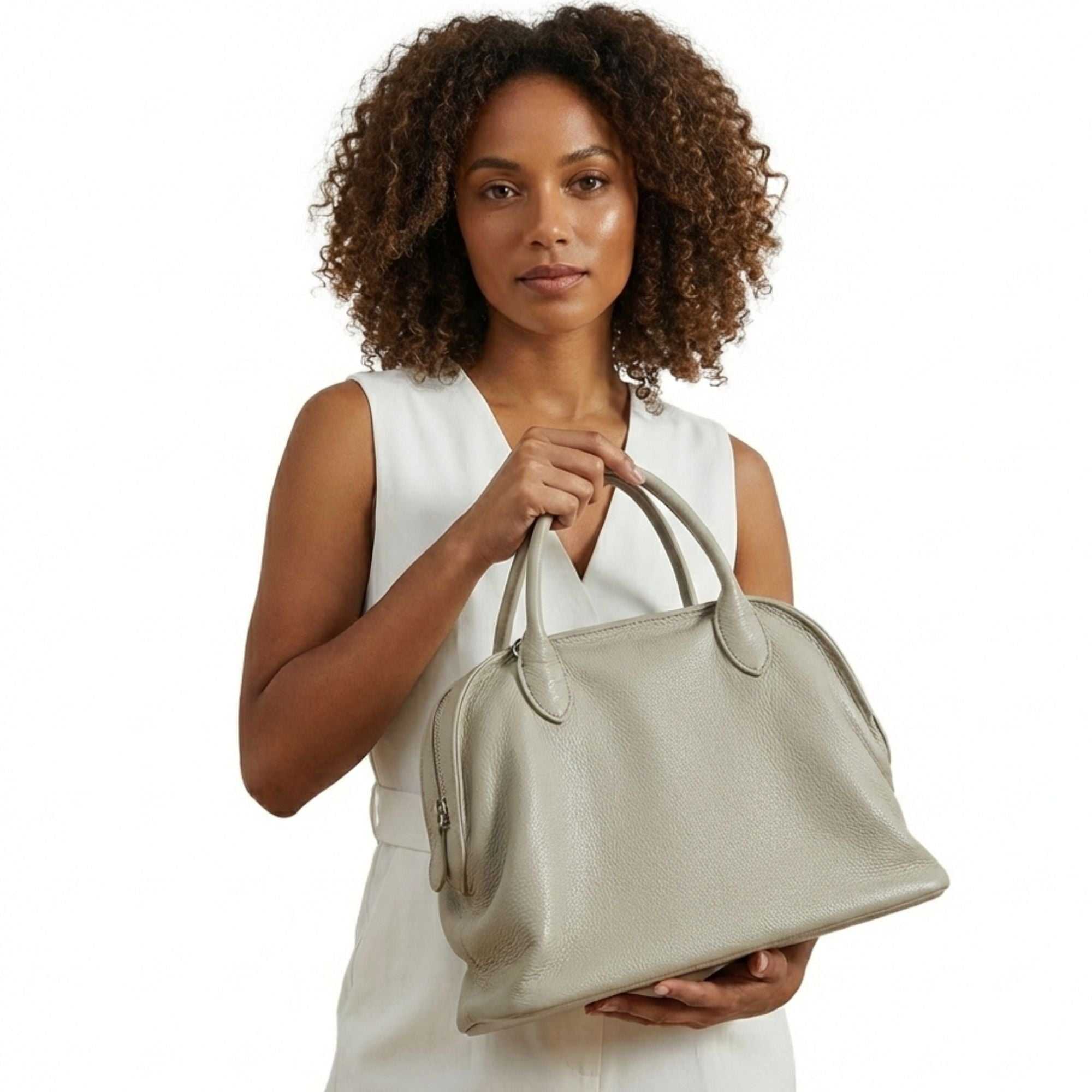 Bakewell Top Grain Leather Retro Satchel