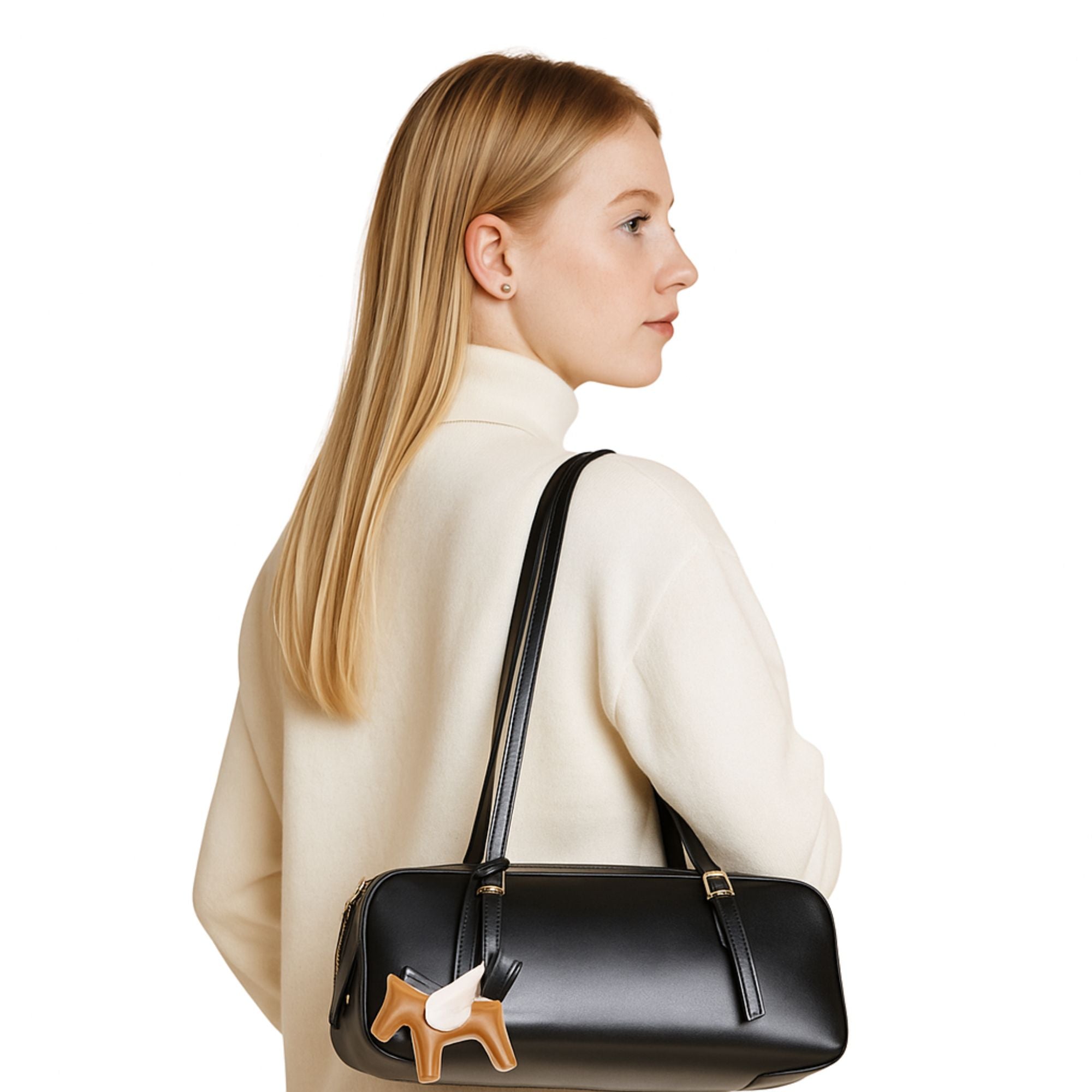 Berkely Full Grain Leather Baguette Bag