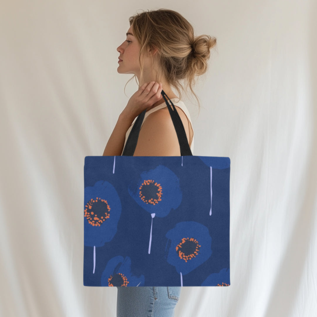 Reusable Shopper Bag, Blue Amsonia