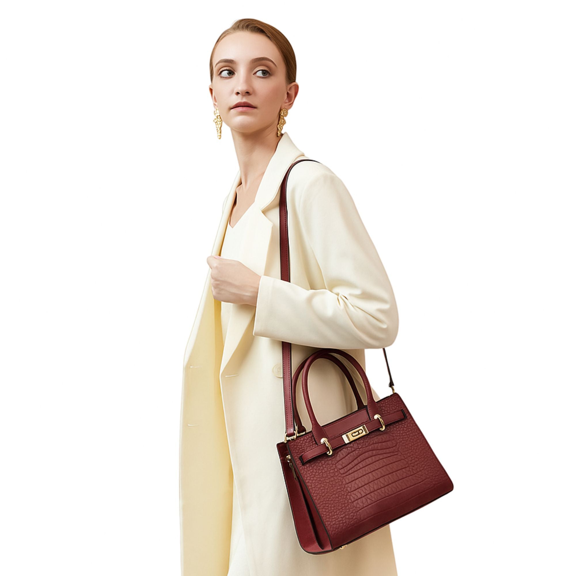 Brixton Leather Satchel Handbag