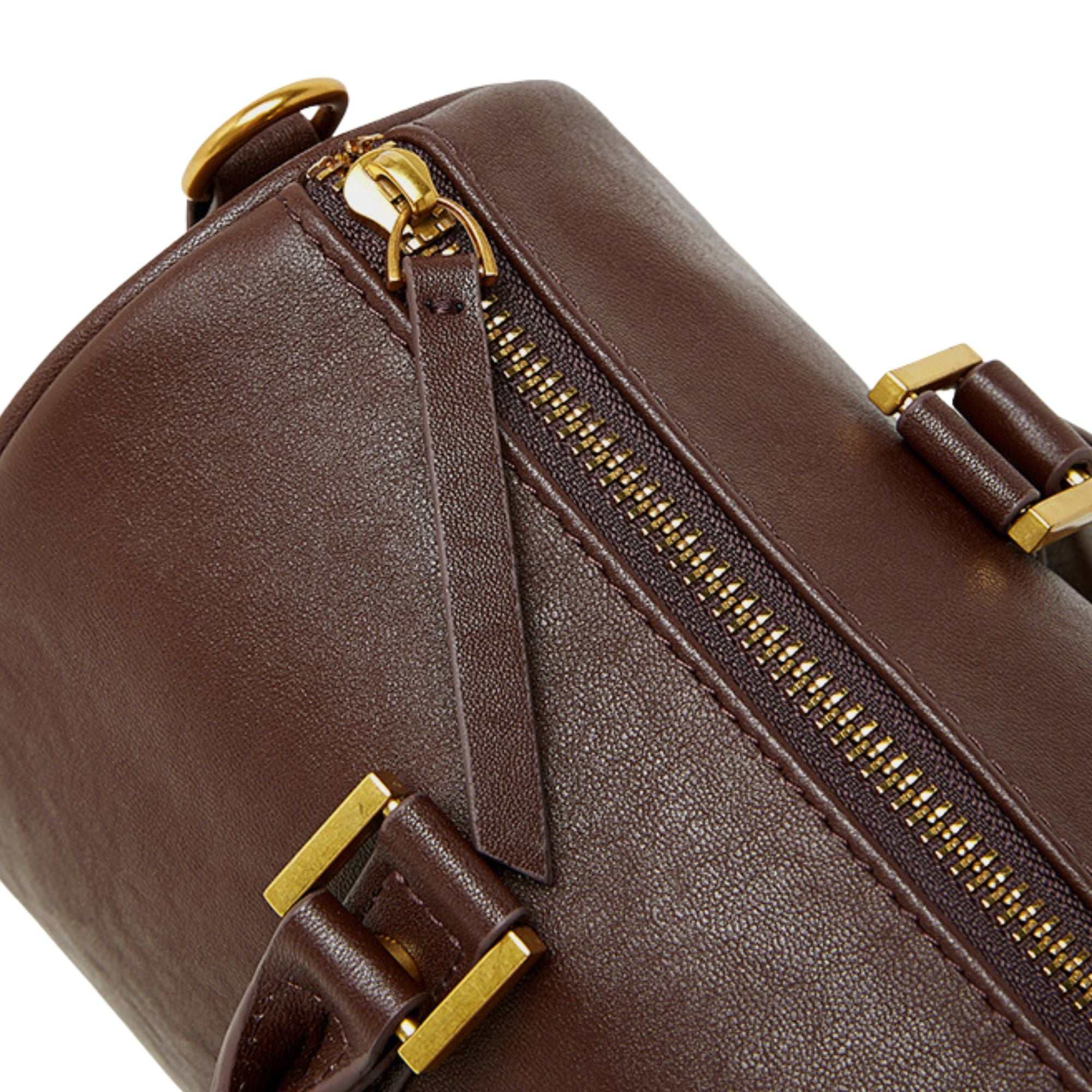 Classic Leather Barrel Handbag
