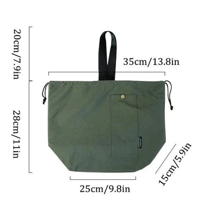 Canvas Insulated Drawstring Lunch Bag