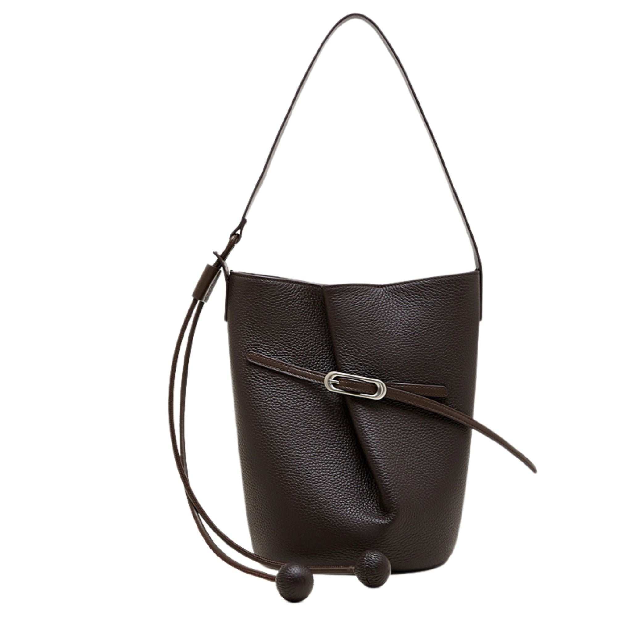 Chatsworth Top Grain Leather Bucket Bag