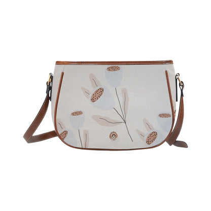 Crossbody Saddle Handbag Small, Grey Tulip