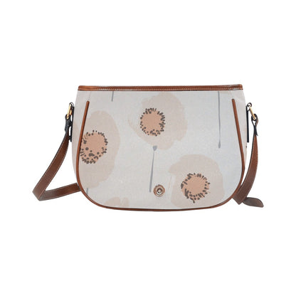 Crossbody Saddle Handbag Small, Peach Poppy