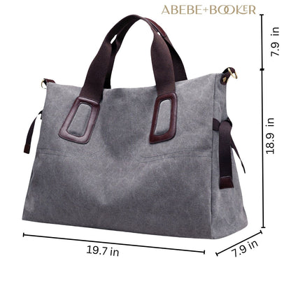 Everyday Charm Distressed Canvas Handbag