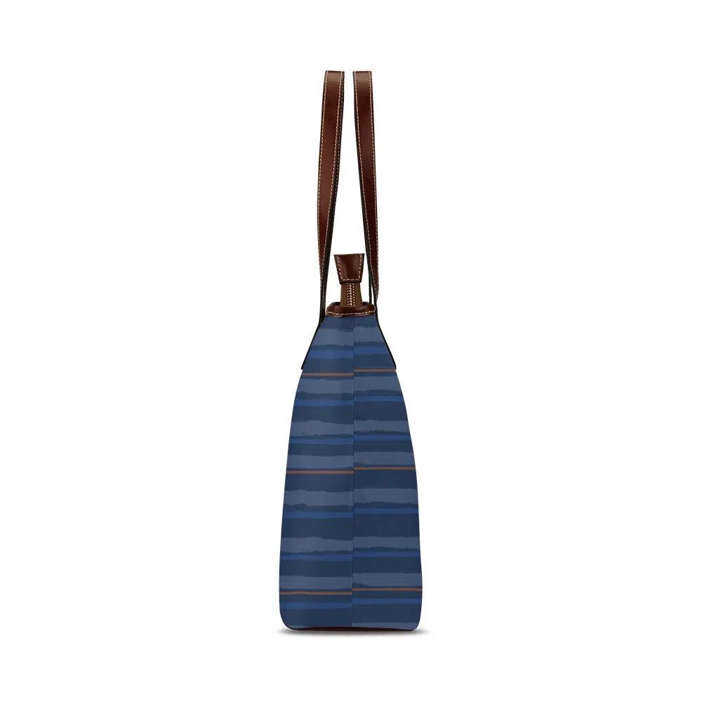 Fabric Pocketbooks Handbags, Blue Cambridge Stripe