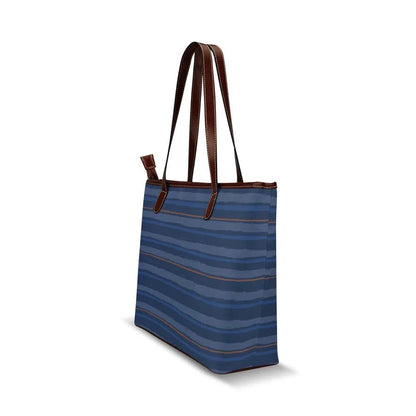 Fabric Pocketbooks Handbags, Blue Cambridge Stripe