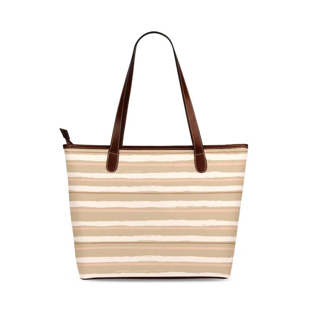 Fabric Pocketbooks Handbags, Peach Cambridge Stripes