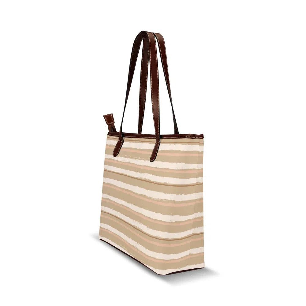 Fabric Pocketbooks Handbags, Peach Cambridge Stripes