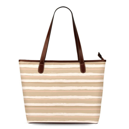 Fabric Pocketbooks Handbags, Peach Cambridge Stripes