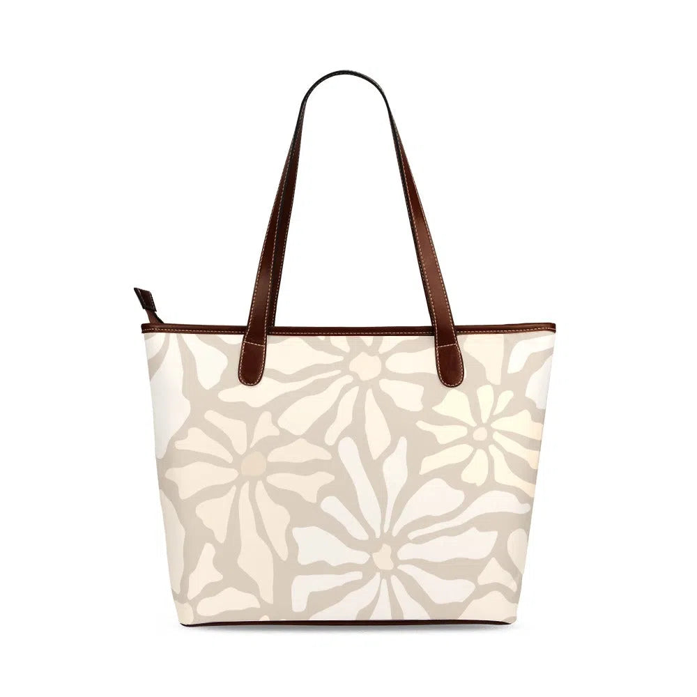 Fabric pocketbooks and handbags, summer tote, beige