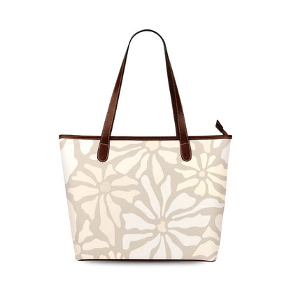Fabric pocketbooks and handbags, summer tote, beige