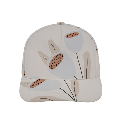 Floral Baseball Cap, Grey Tulip