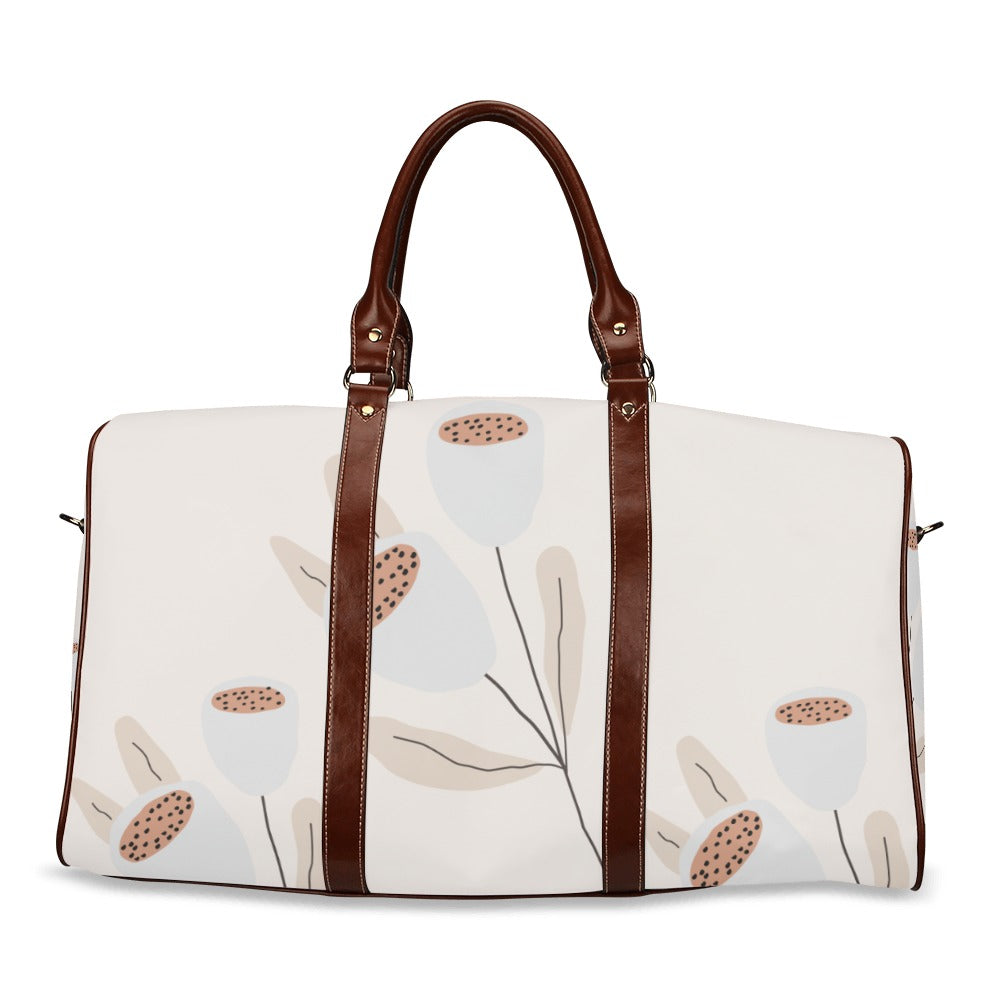 Floral Duffel Bag, Grey Tulip