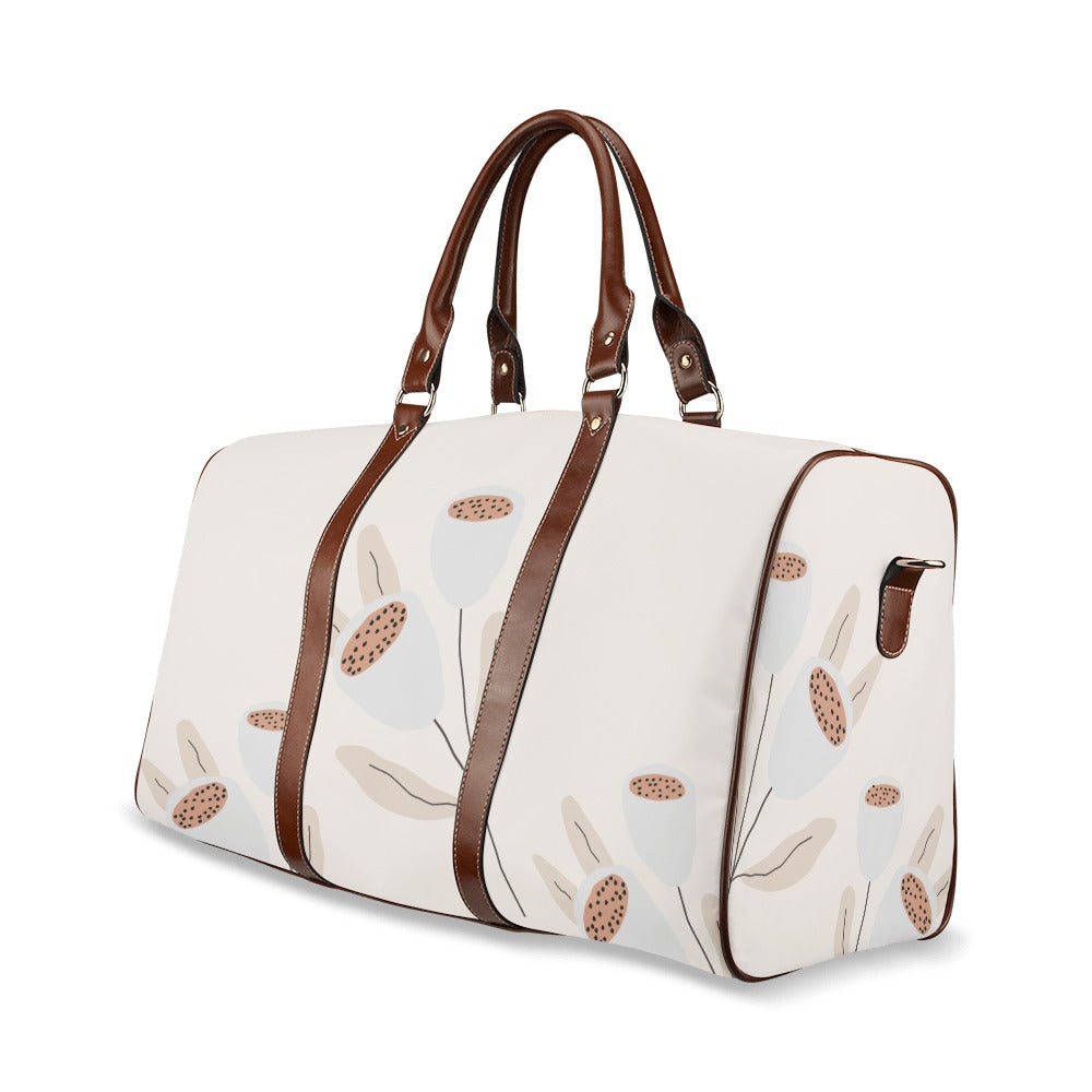 Floral Duffel Bag, Grey Tulip