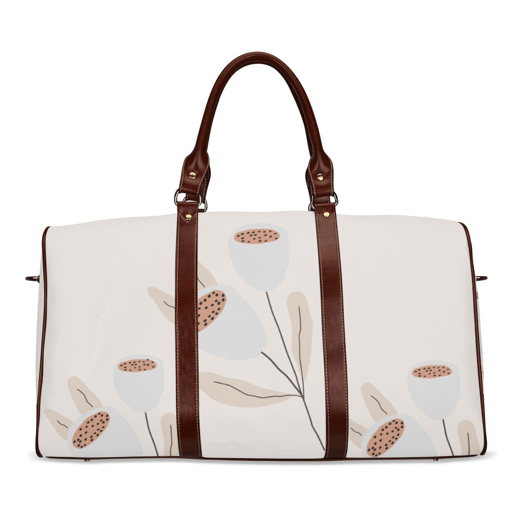 Floral Duffel Bag, Grey Tulip