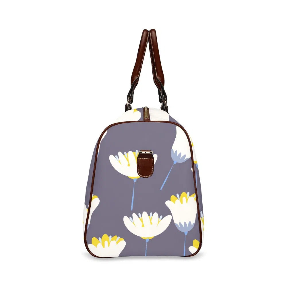 Floral Duffel Bags White Tulip