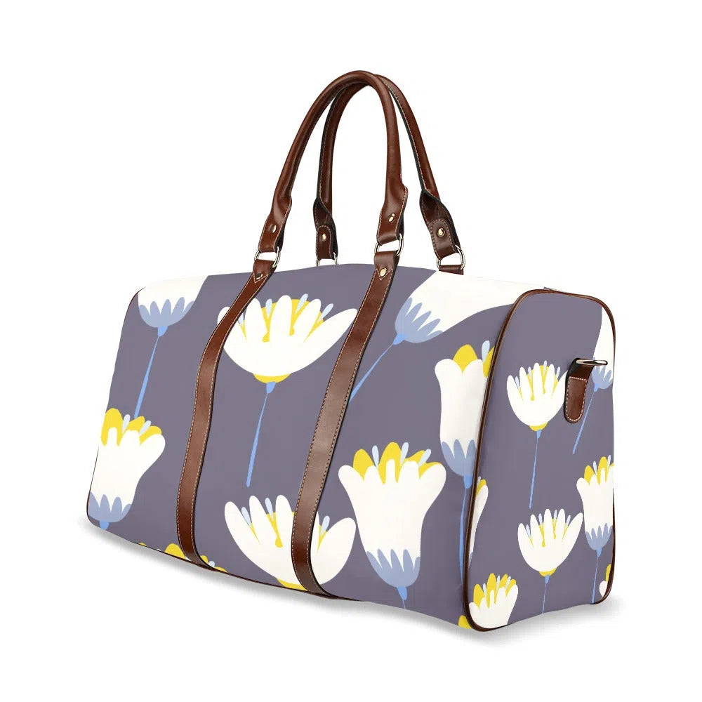 Floral Duffel Bags White Tulip