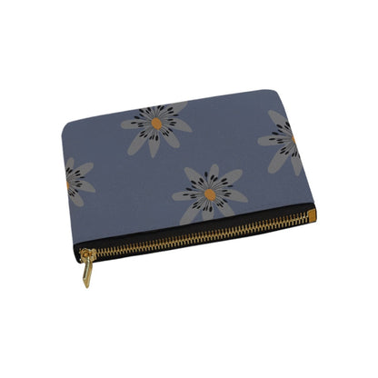 Floral Makeup Bag Medium, Blue Dandelion