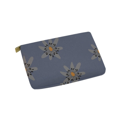 Floral Makeup Bag Medium, Blue Dandelion