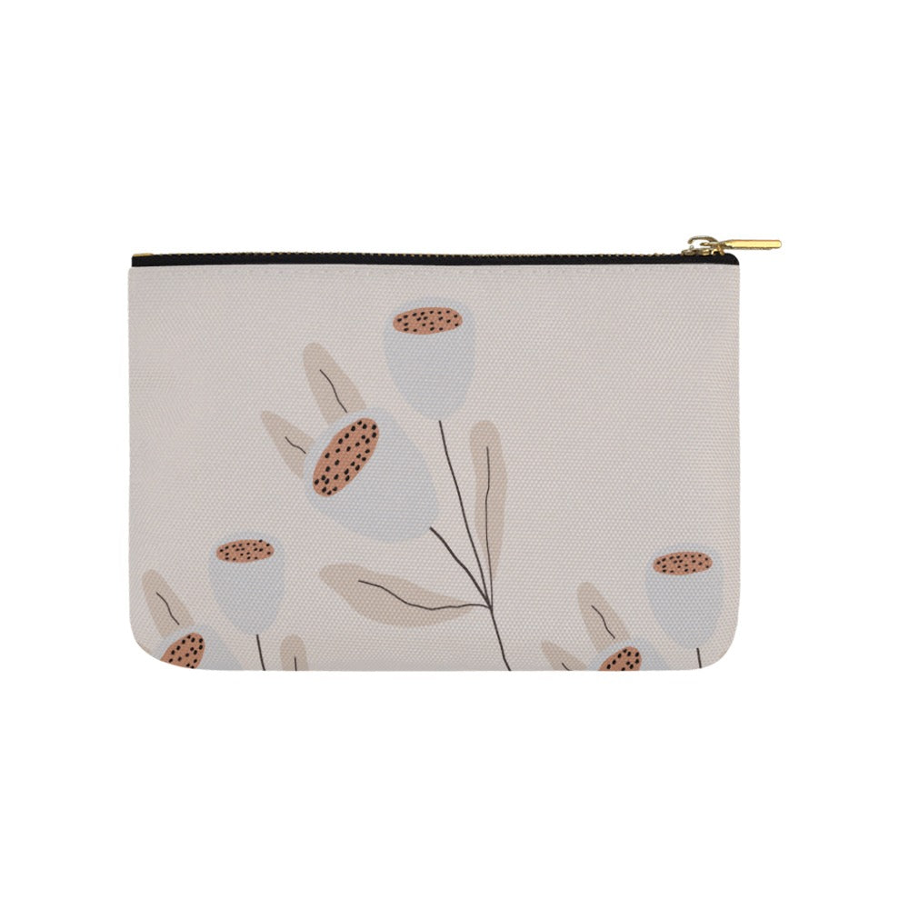 Floral Makeup Bag Medium, Grey Tulip