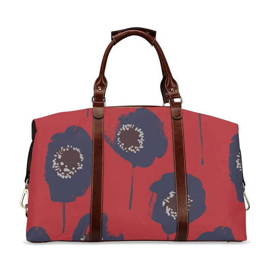 Floral Weekender Bag, Blue Poppy