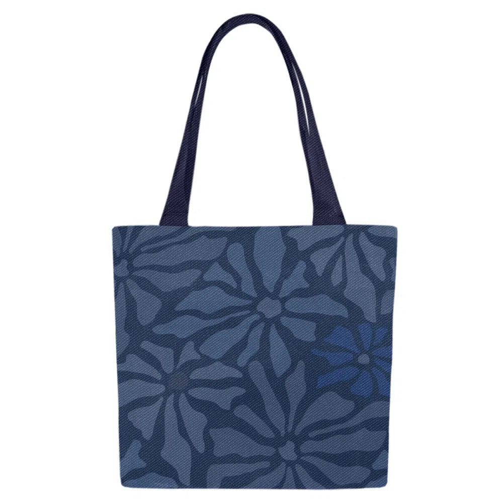 Flower Tote Bag, Periwinkle (Set of 4)