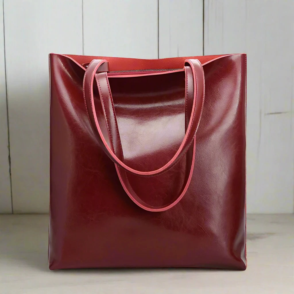 Genuine Leather Retro Shoulder Handbag