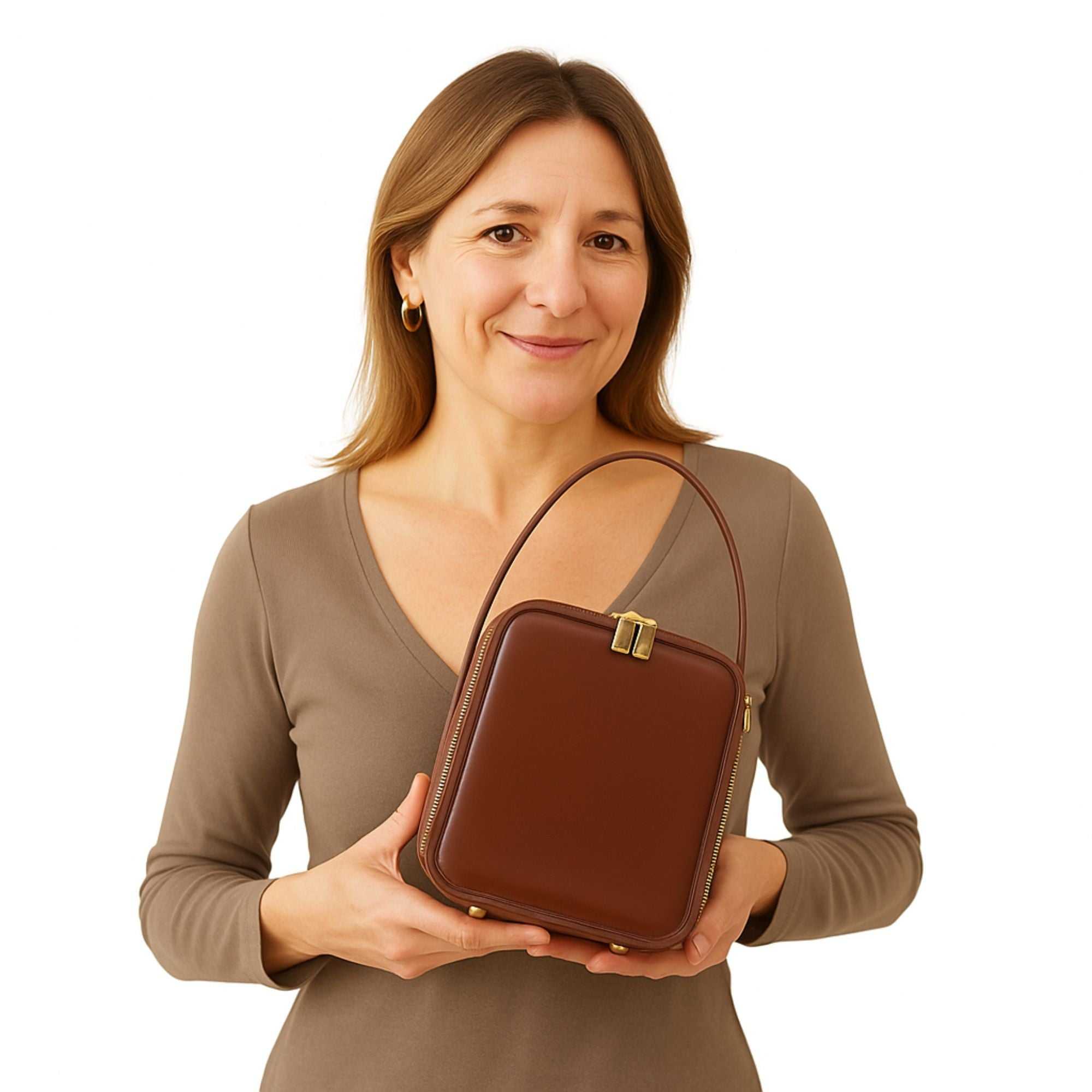 GeoCube Leather Crossbody