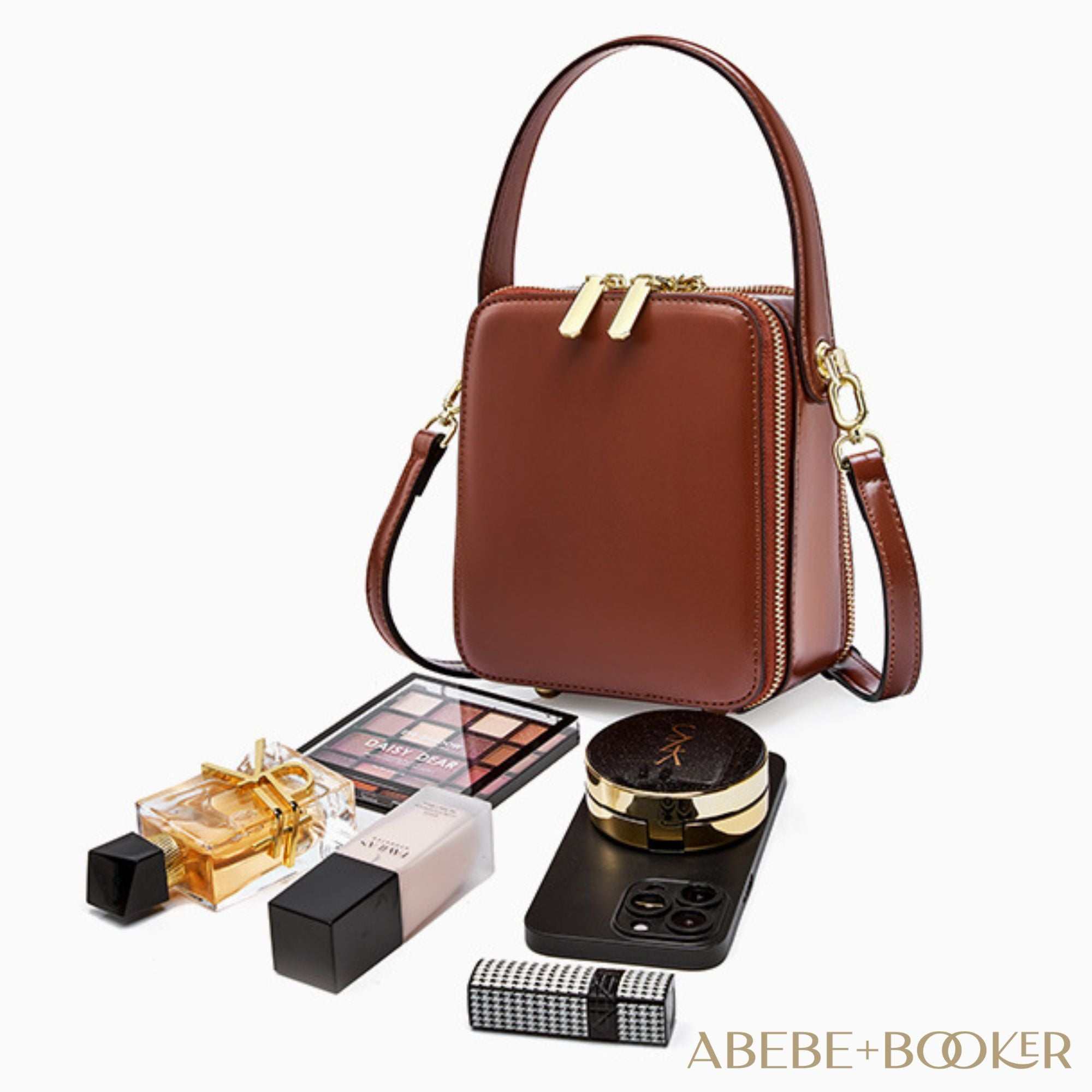 GeoCube Leather Crossbody