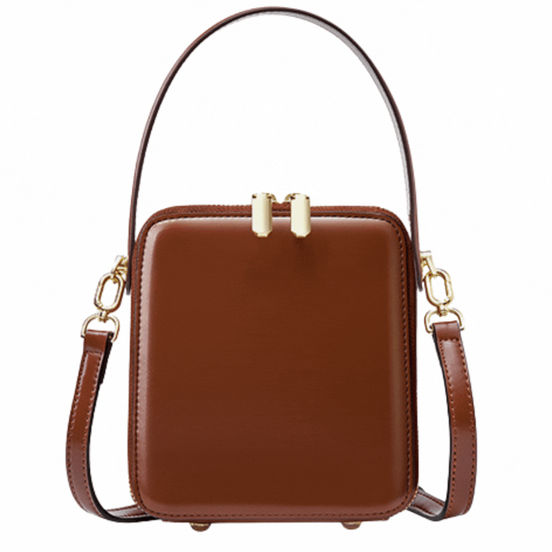 GeoCube Leather Crossbody