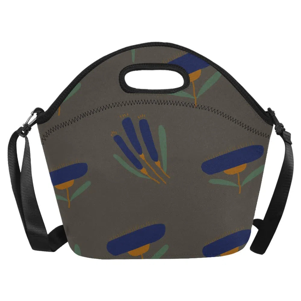 Insulated Lunch Bags for Women, Navy Lantana