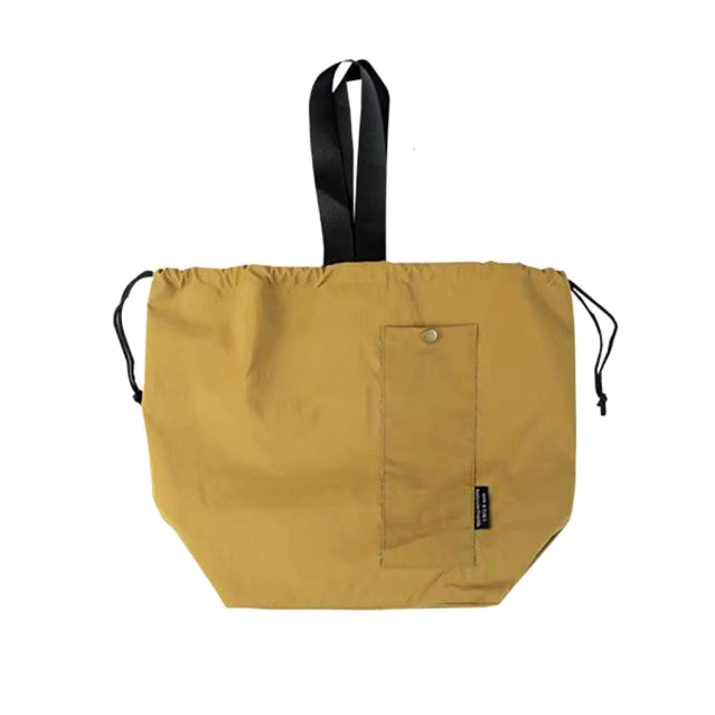 Insulated Lunch Pouch with drawstring closure and wide handle, made from durable canvas with PVC insulation for freshness.