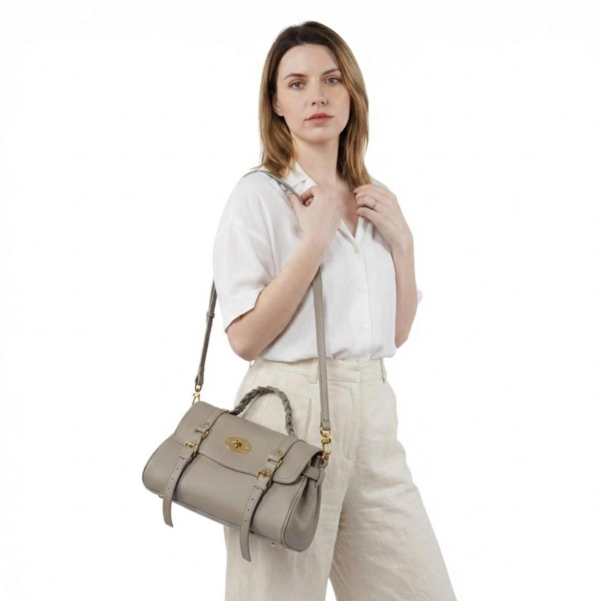 Langley Top Grain Leather Satchel