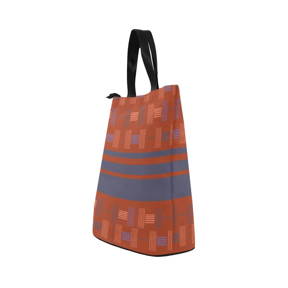 Large lunch tote bags for adults, tangerine