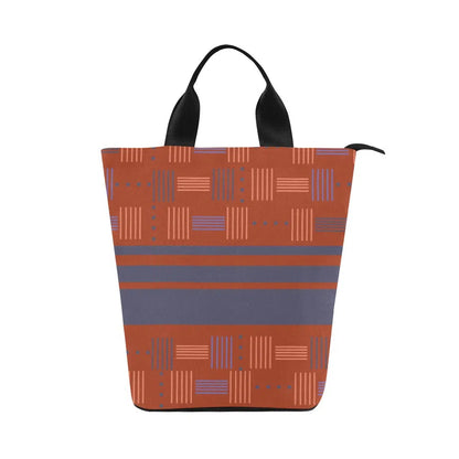 Large lunch tote bags for adults, tangerine