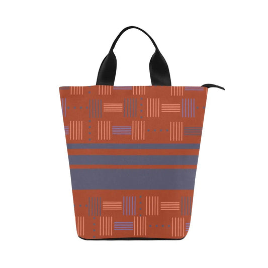 Large lunch tote bags for adults, tangerine