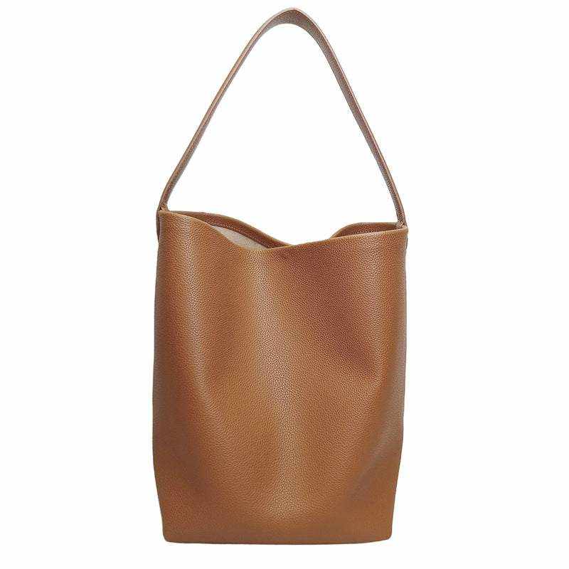 Iconic Leather Bucket Bag Lychee from Essence of Elegance Handbag Collection with chic lychee pattern and spacious design.