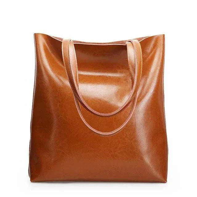 Elegant leather shoulder bag with a classic design, featuring high-quality genuine leather and versatile functionality.