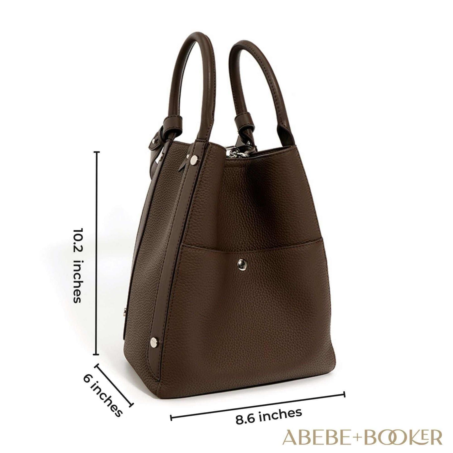 Leather tote bag crossbody in high-quality genuine leather with dual handles and versatile design.