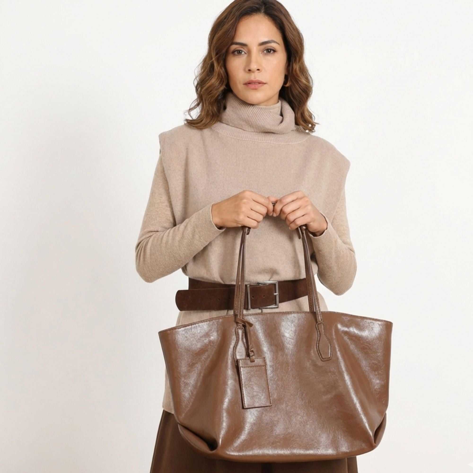 Lexington Vegetable-Tanned Genuine Leather Tote