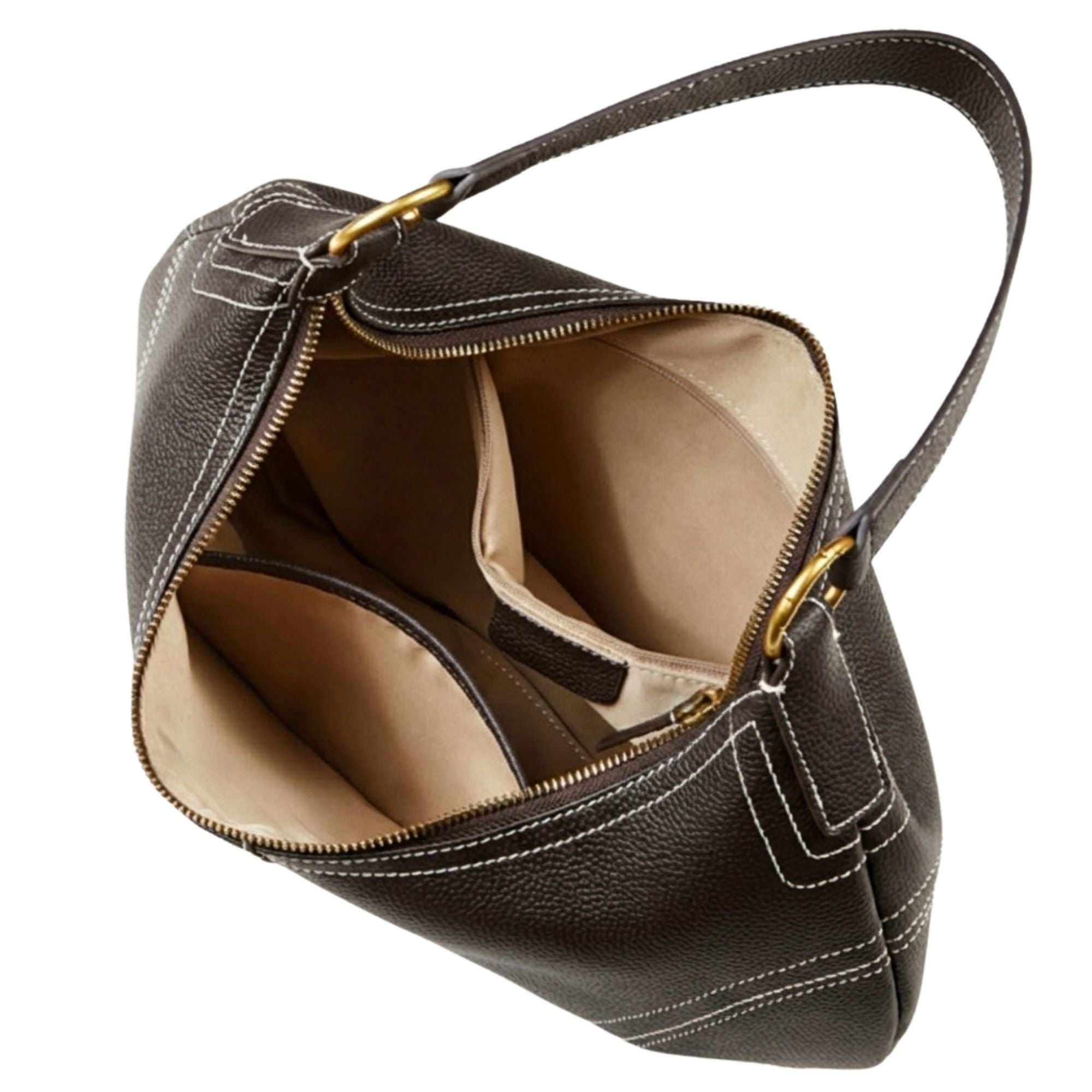 Lunara Top Grain Leather Contrast Hobo