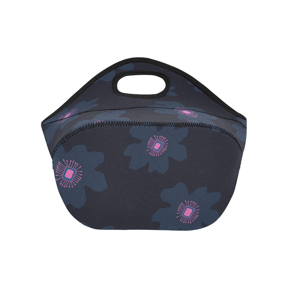 Lunch Bag for Ladies Medium, Pink Hibiscus